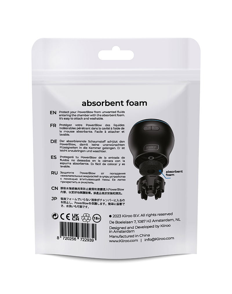 KIIROO - Powerblow Absorbent Foam 5 Pack - Zwart