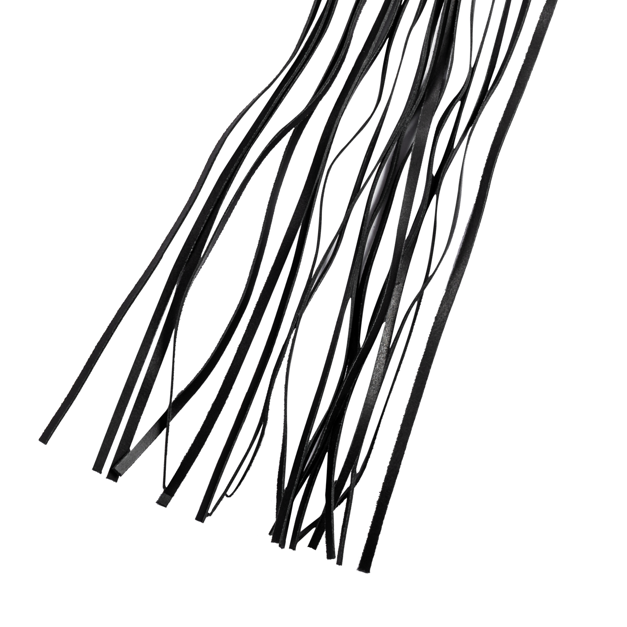 Rimba Bondage Play - Zweep met 19 Strengen (80 cm) - Zwart