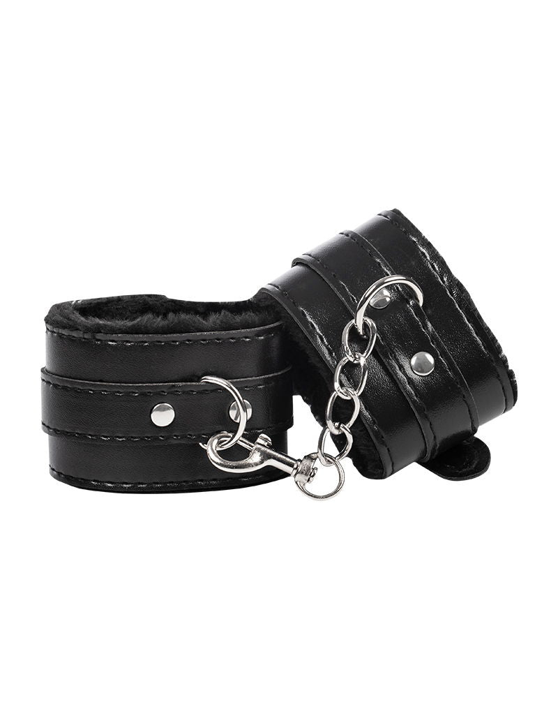 TieMeUp - Handboeien van zacht bont - Zwart