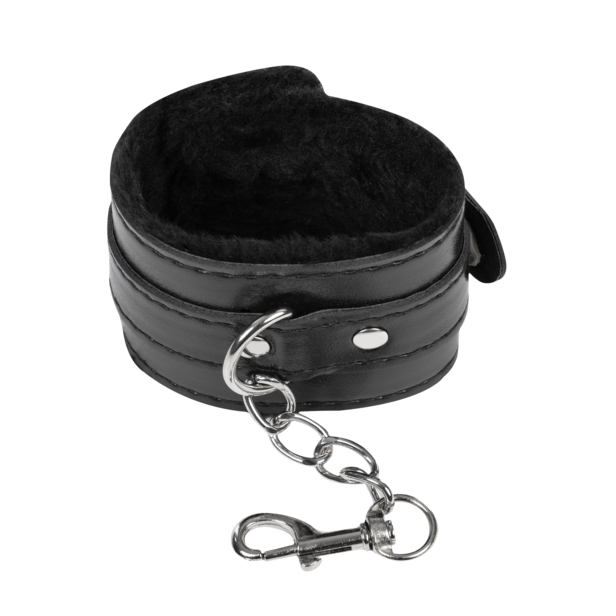 TieMeUp - Handboeien van zacht bont - Zwart