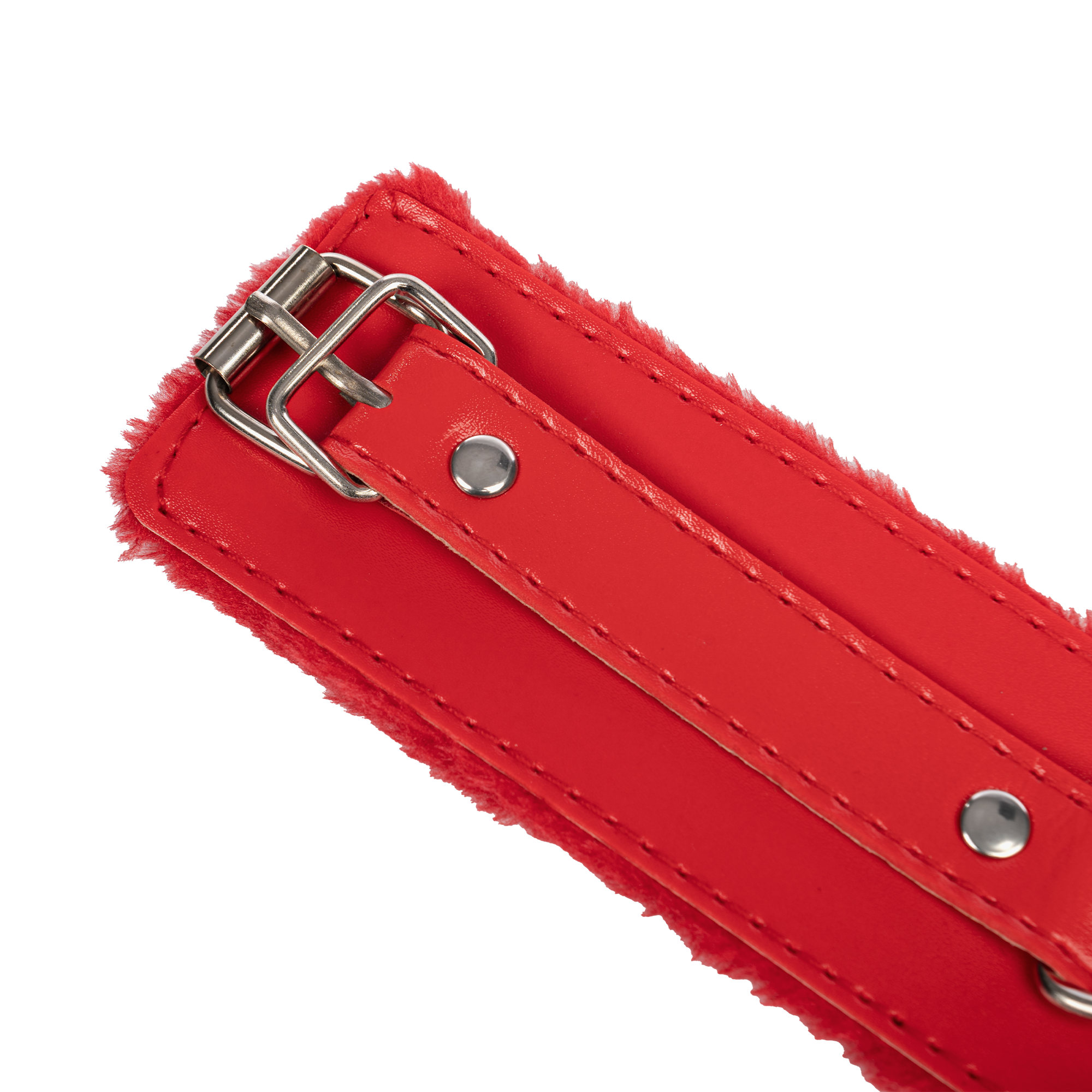 TieMeUp - Handboeien van zacht bont - Rood