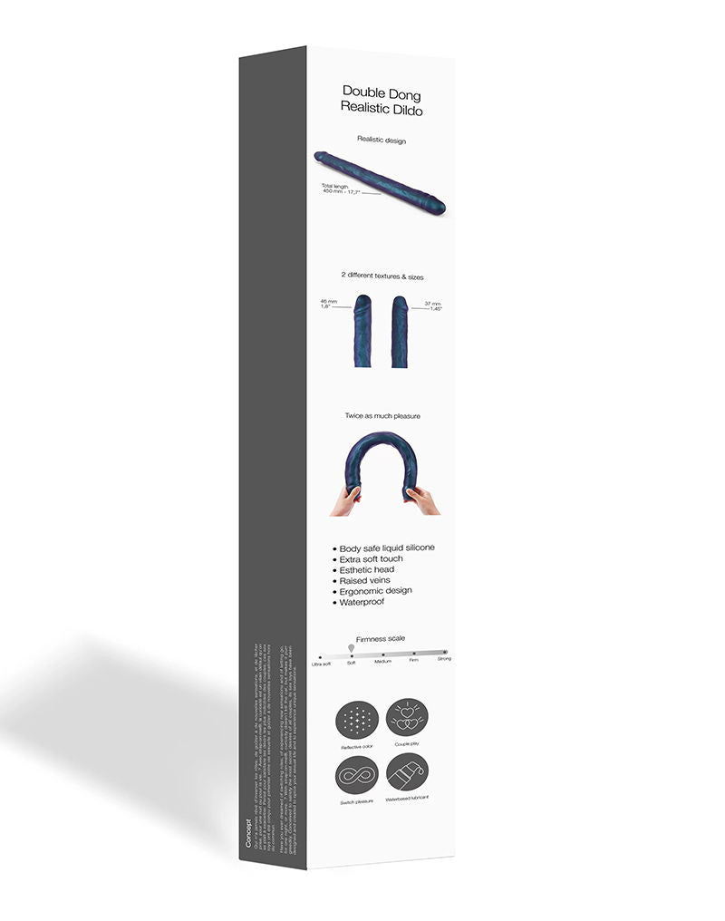 Strap-On-Me - Double Dong Realistische Dildo - Paars Metallic