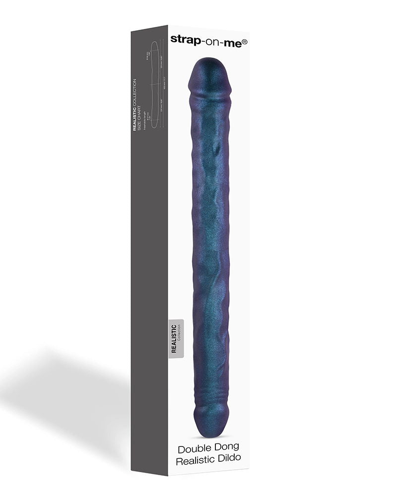 Strap-On-Me - Double Dong Realistische Dildo - Paars Metallic