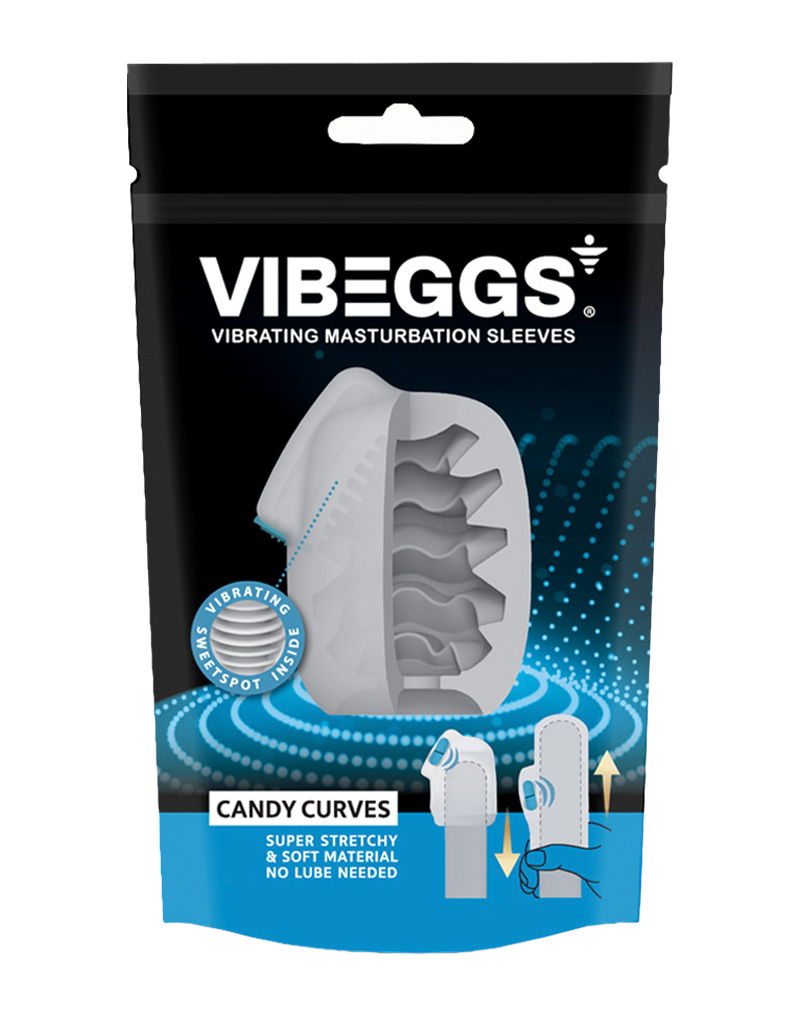 VIBEGGS - Candy Curves - Vibrerende Masturbatie Sleeve - Wit