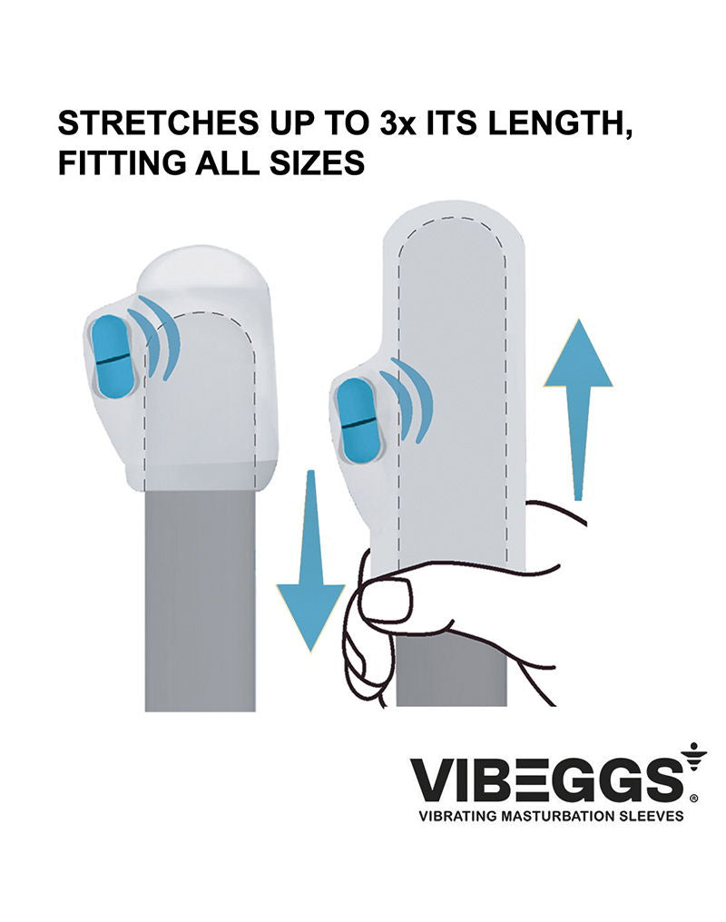 VIBEGGS - Naughty Nubs - Vibrerende Masturbatie Sleeve - Wit