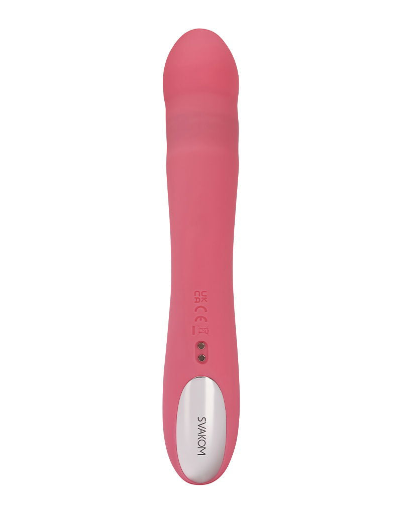 SVAKOM - Avery - Thrusting Rabbit Vibrator - Strawberry Pink