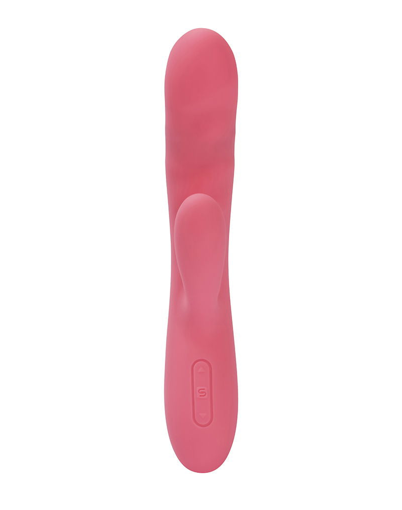 SVAKOM - Avery - Thrusting Rabbit Vibrator - Strawberry Pink