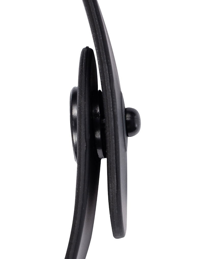 Rimba Latex Play - Halsband met opschrift 'Whore' - Zwart & Wit