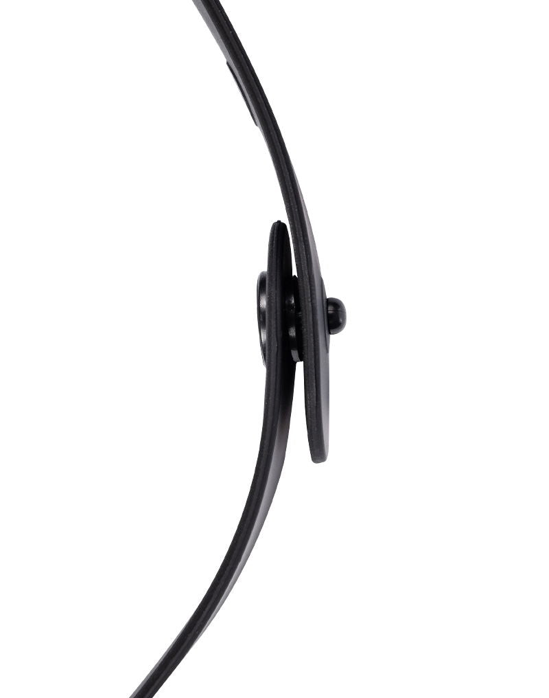 Rimba Latex Play - Halsband met opschrift 'Use Me' - Zwart & Wit