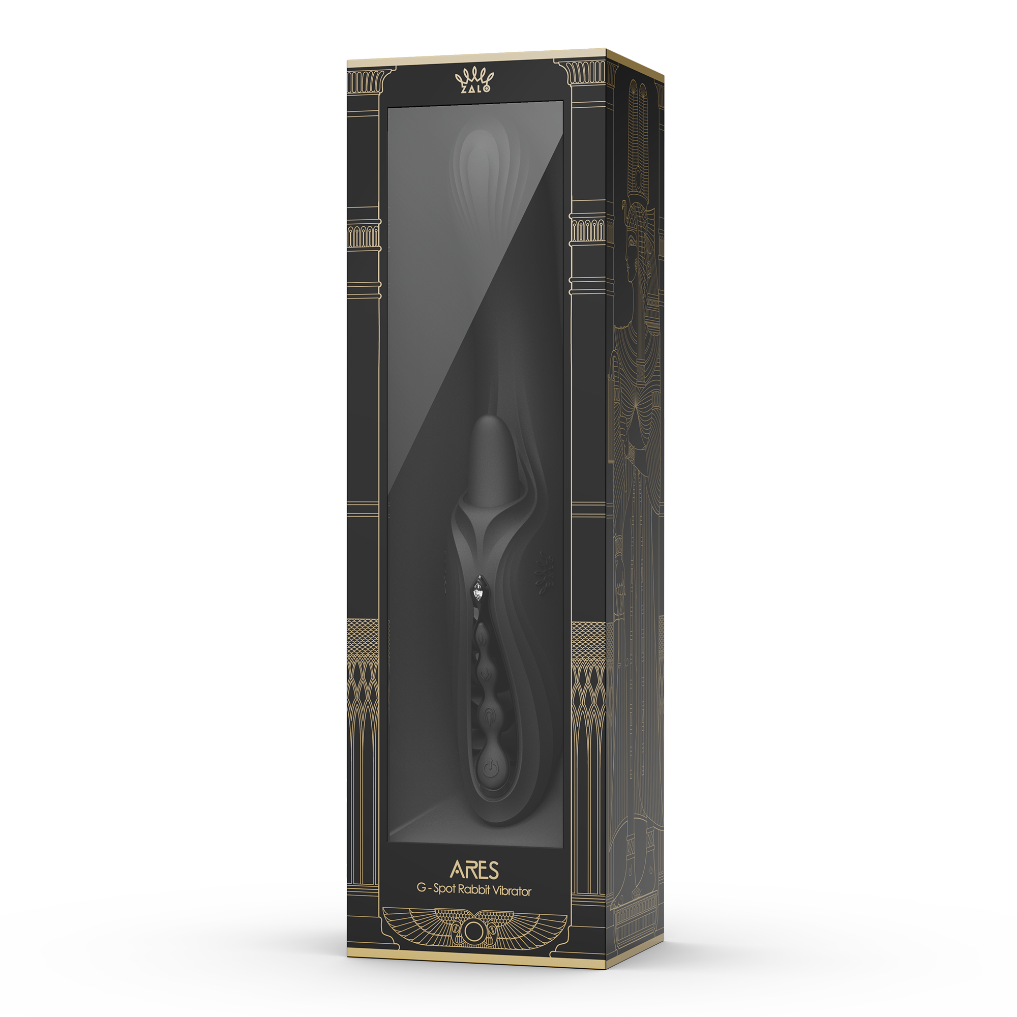 ZALO - Ares - G-Spot Rabbit Vibrator App-Controlled - Obsidian Zwart
