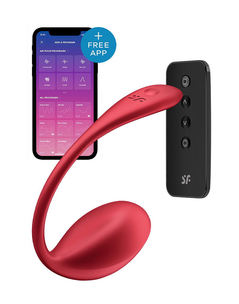 Satisfyer - Shiny Petal - Draagbare Vibrator (met app controle) - Rood