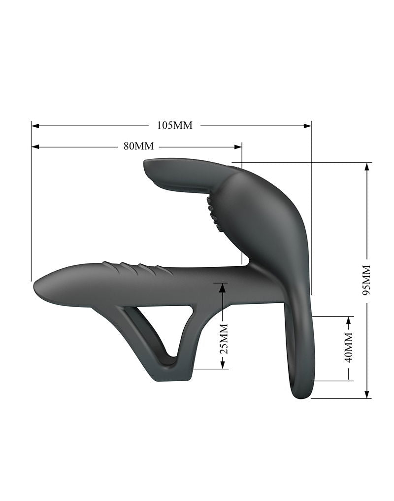 Pretty Love - Matty - Vibrerende Penis Sleeve - Zwart