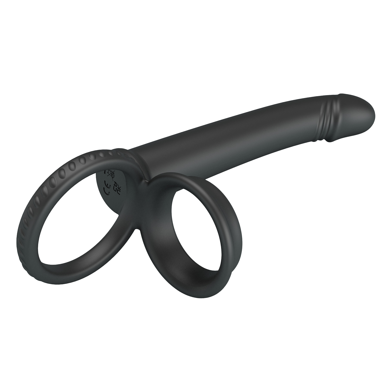 Pretty Love - Moses - Cock en Ball Ring Dildo - Zwart