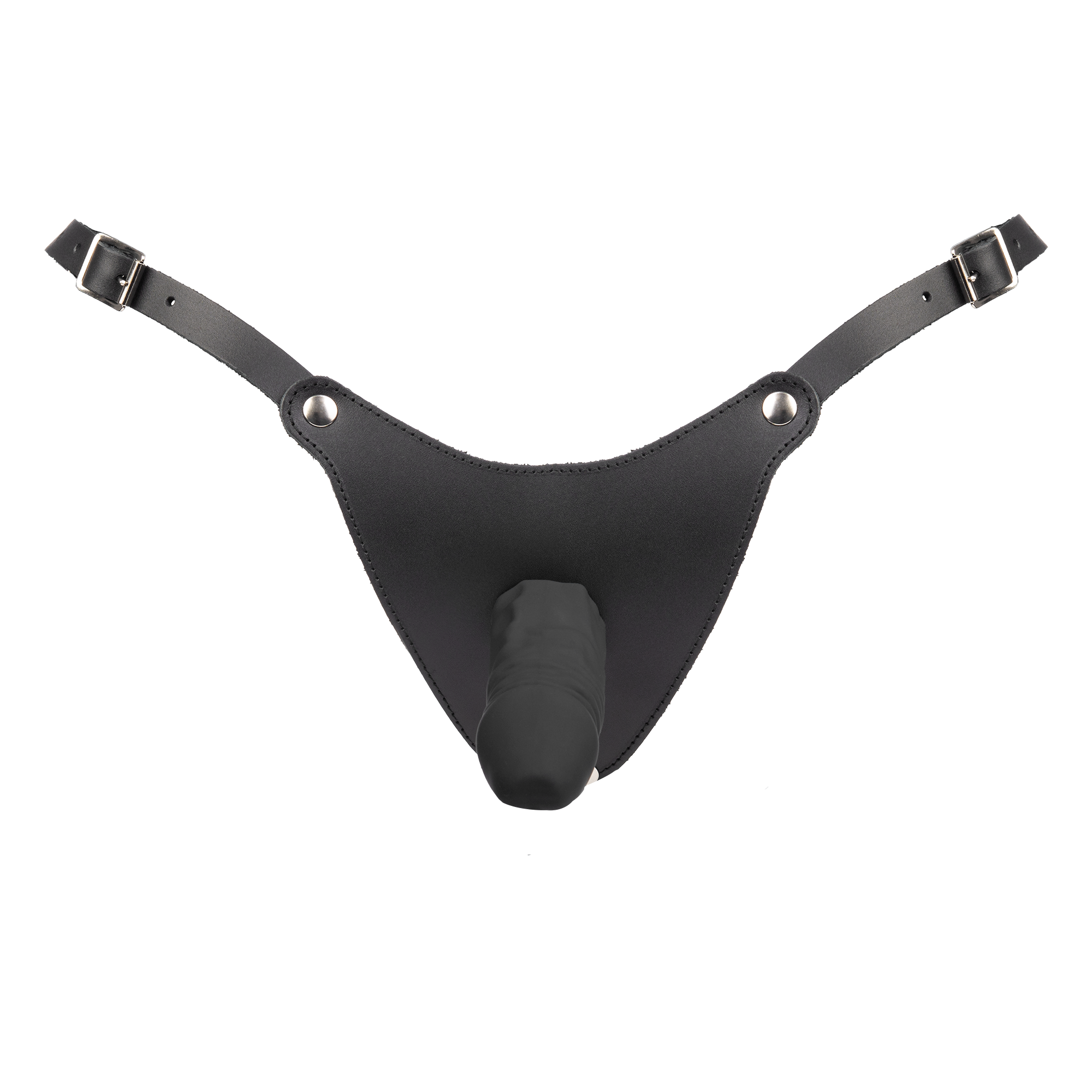 Rimba - Voorbind string met latex dildo (3,5 x 12 cm)