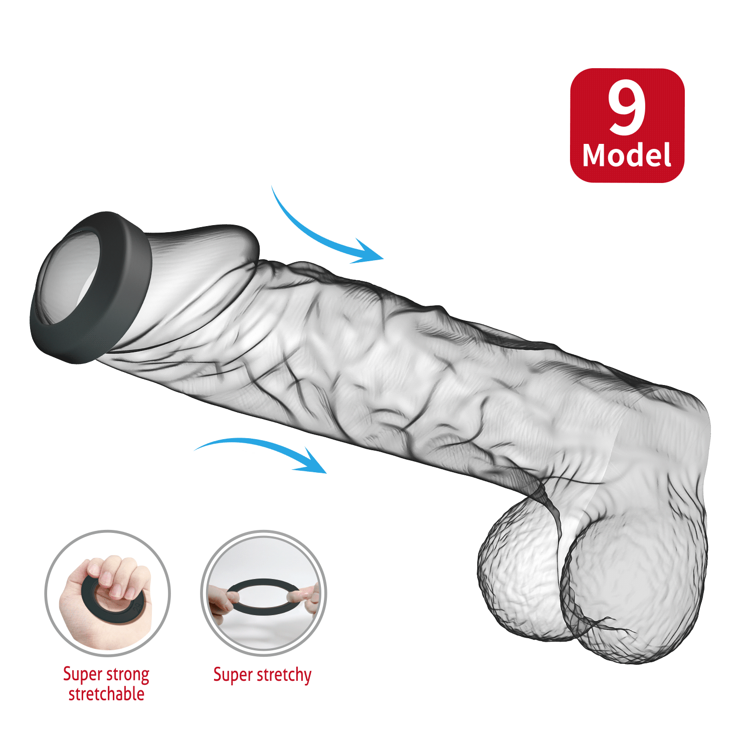 Crazy Bull - Brodan - Cock Ring - Model 9 - Zwart