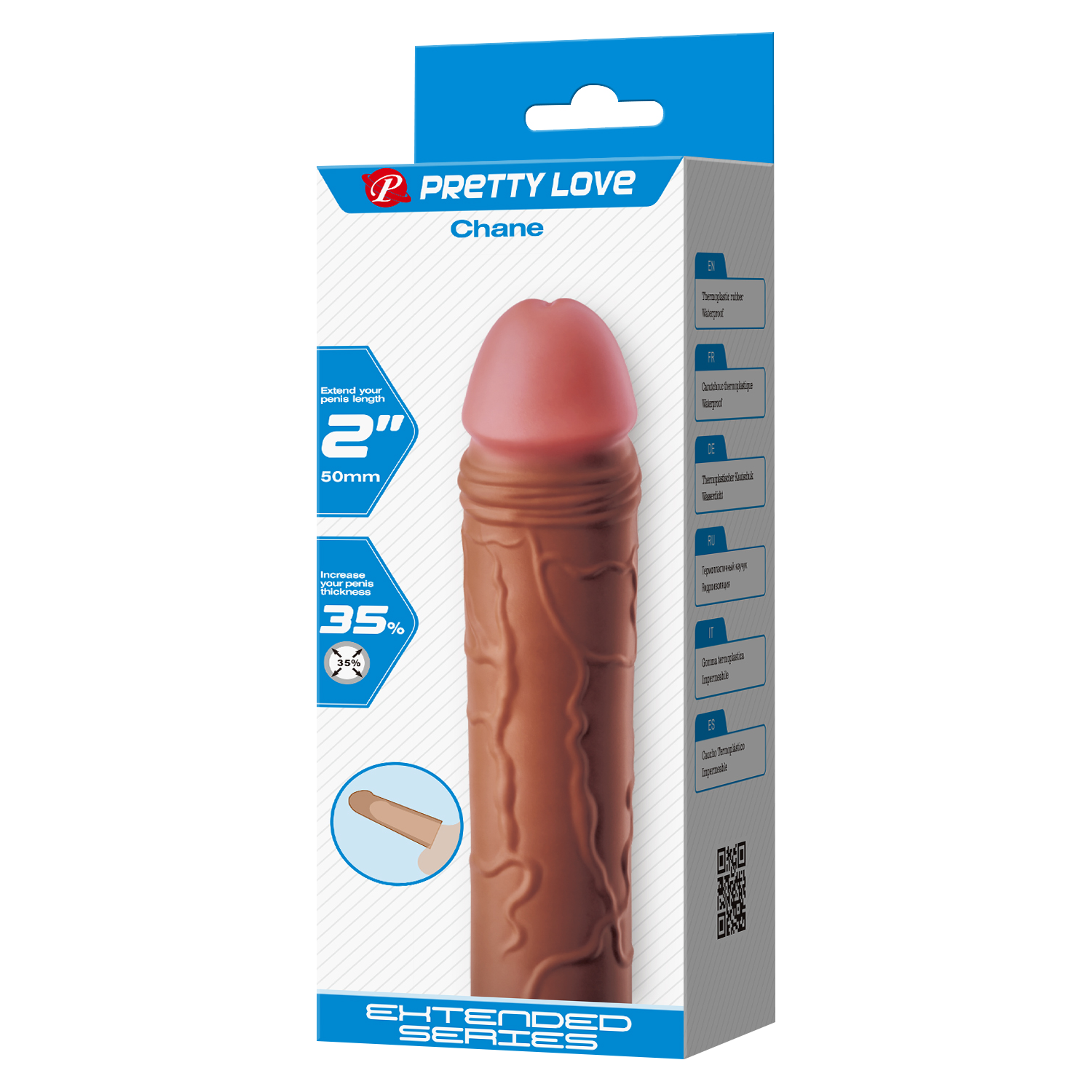 Pretty Love - Chane - Penisverlenger - 50mm - Bruin