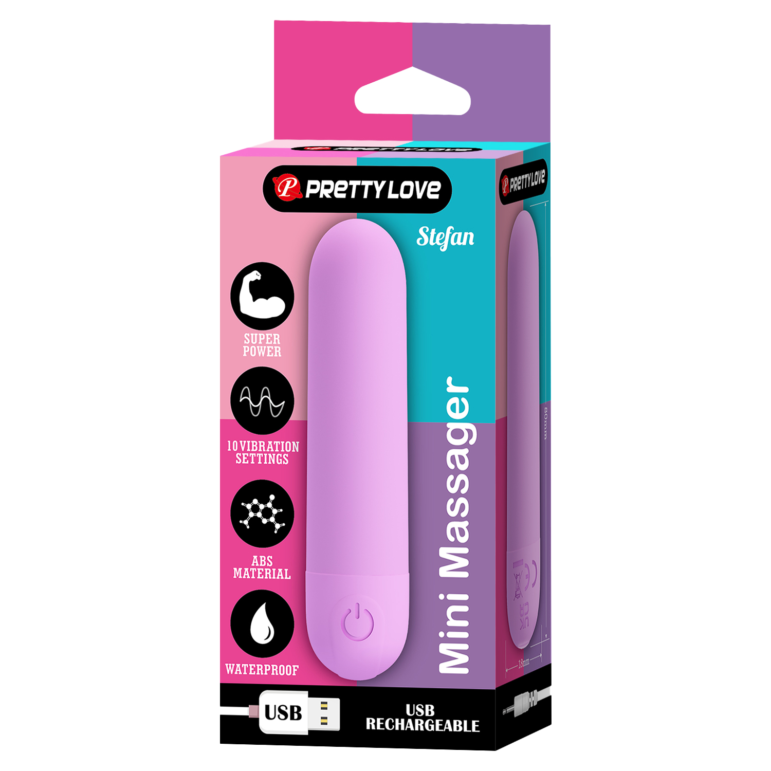 Pretty Love - Stefan - Mini Massager - Lila