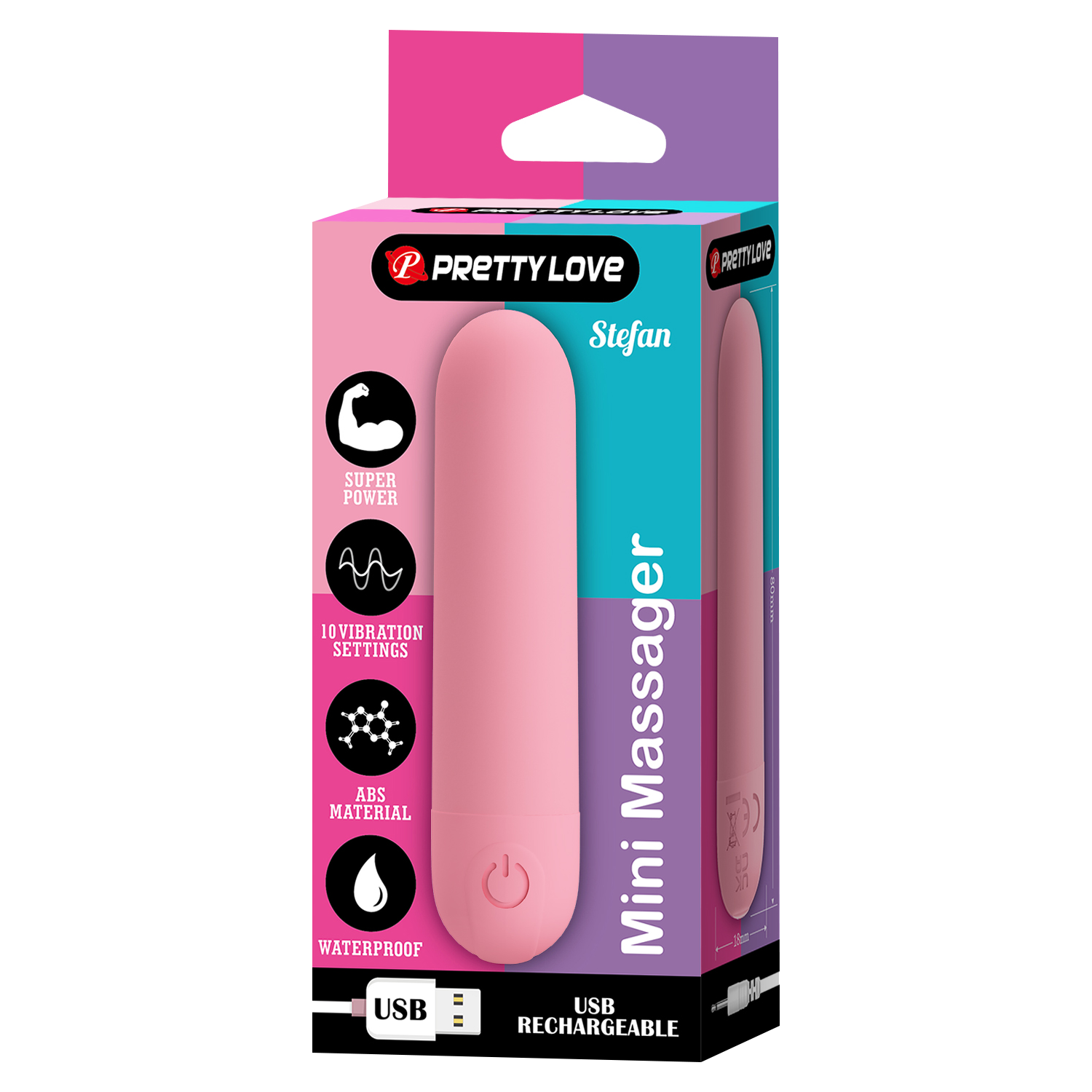 Pretty Love - Stefan - Mini Massager - Lichtroze