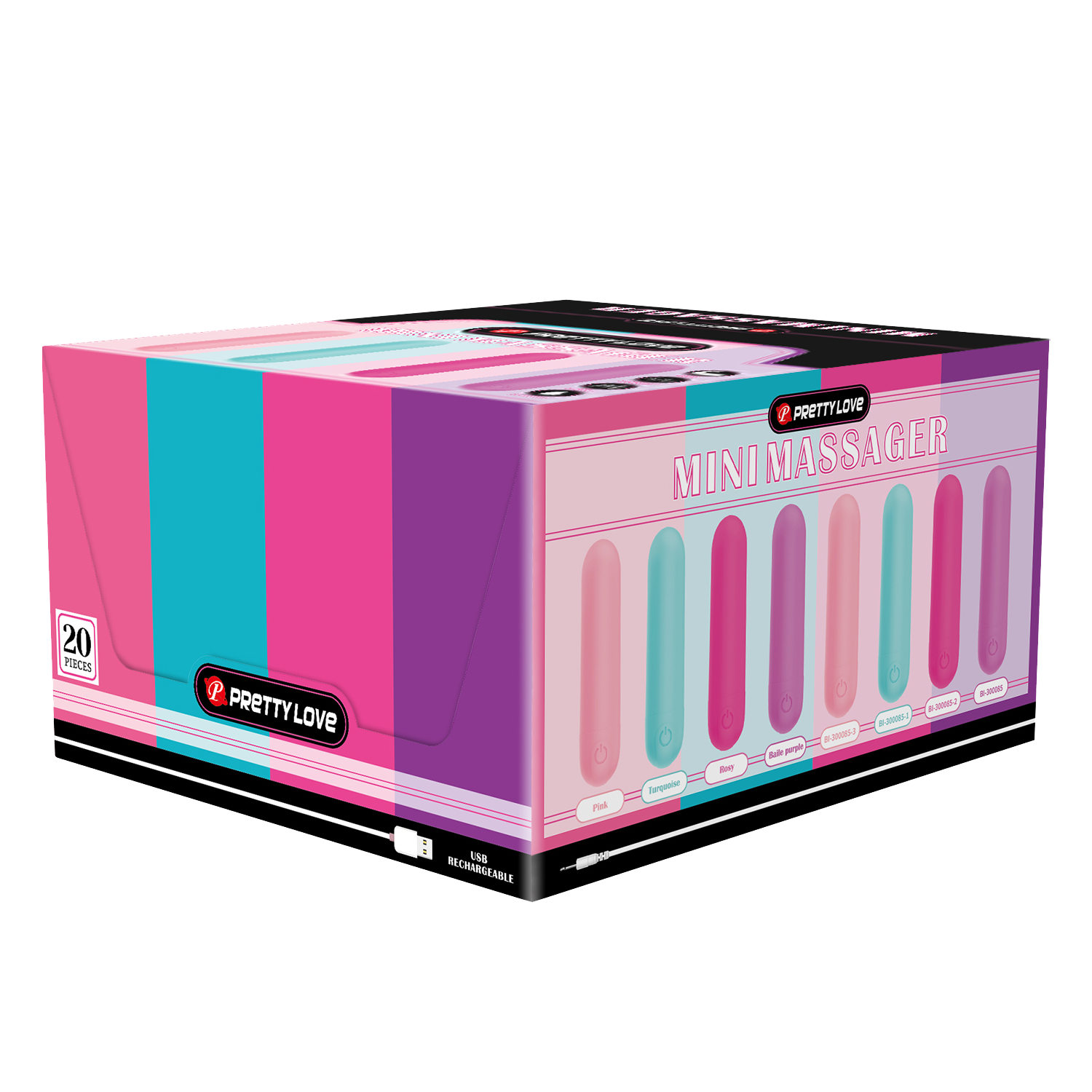 Pretty Love - Stefan - Mini Massager 32 Stuks - Kleuren Assorti