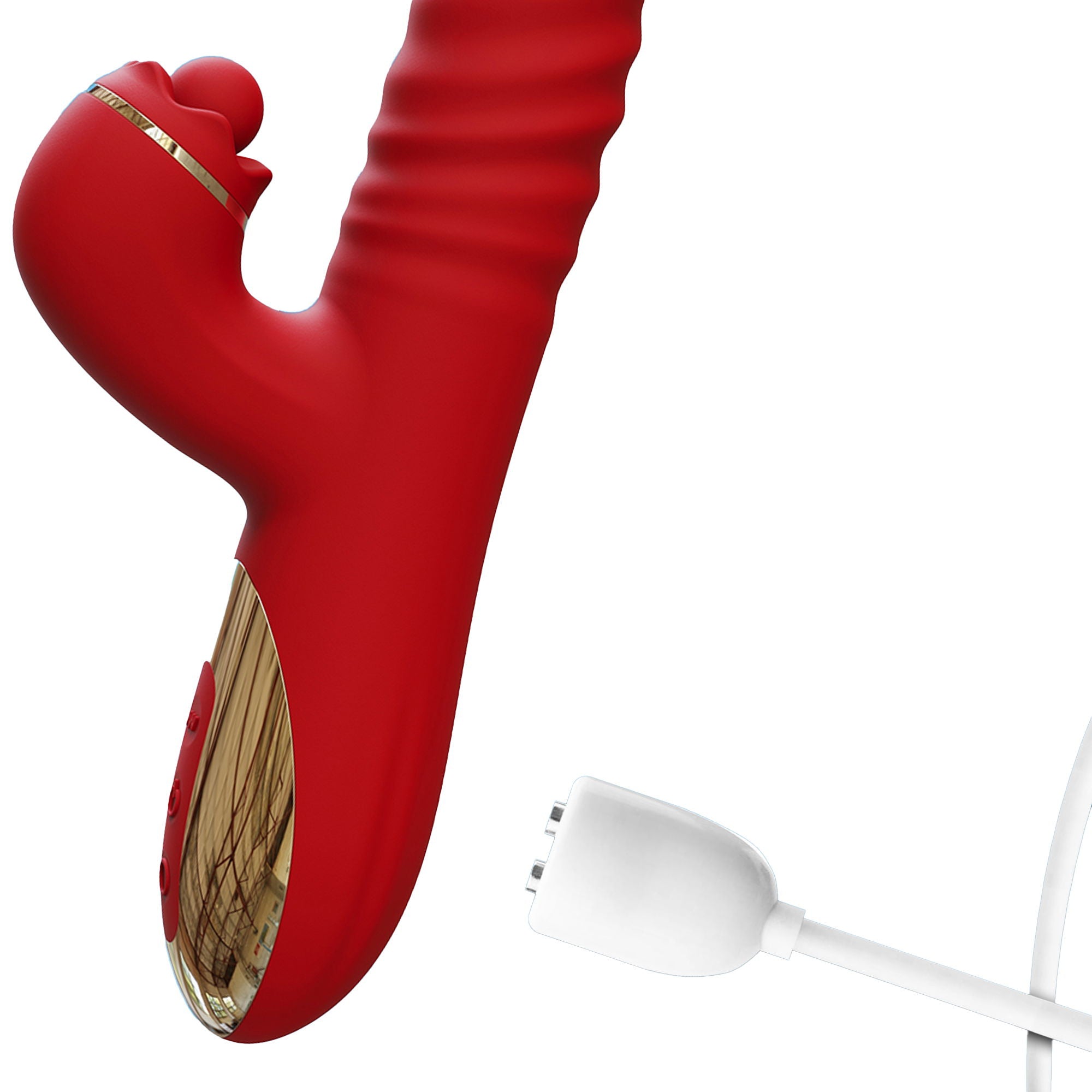 IY - Ascen - Rabbit Vibrator - Stuwende en zwaaiende vibrator met app - Rood