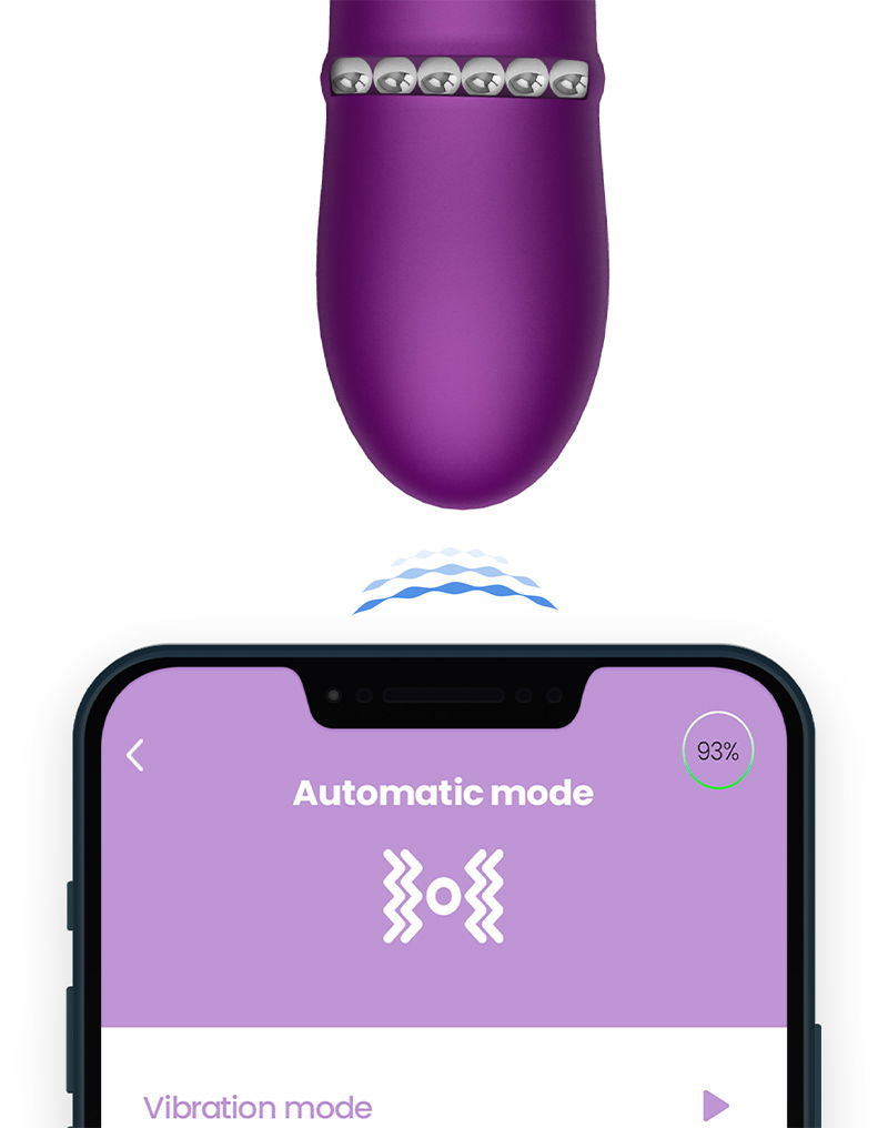 IY - Sendel - Rabbit Vibrator met kralenring en app - Paars