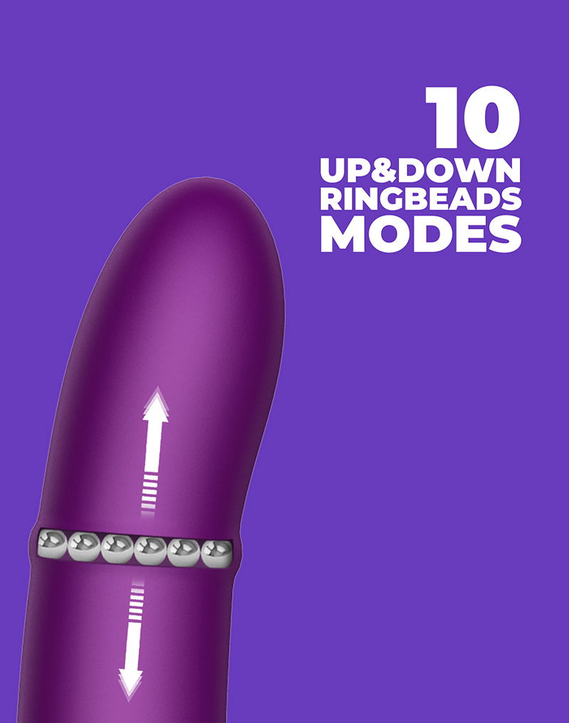 IY - Sendel - Rabbit Vibrator met kralenring en app - Paars