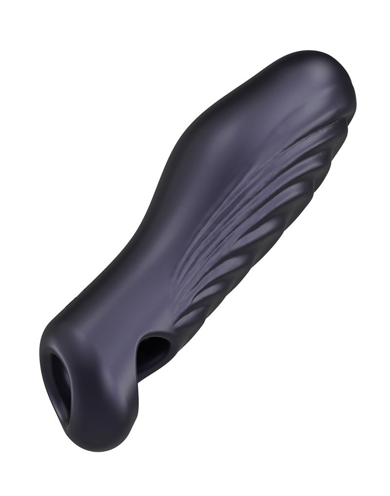 MANWAN - Ryzer - Penis Extender en Zachte Masturbatie Sleeve - Black Plum