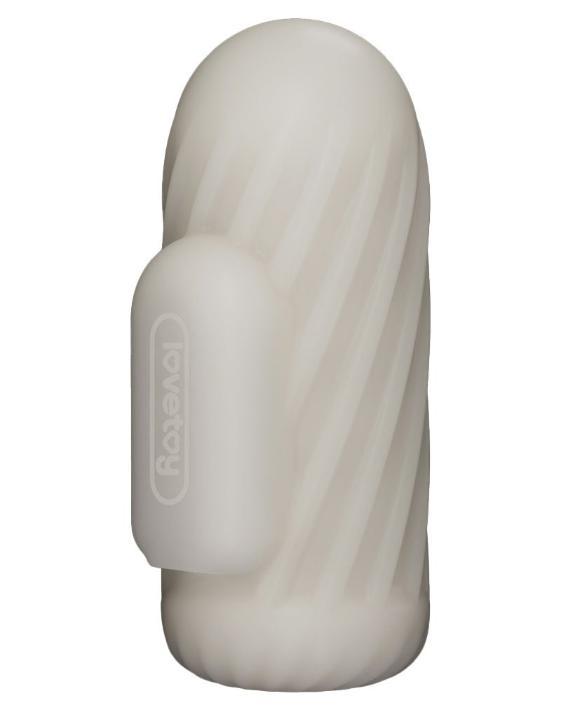 LoveToy - Knights Ring - Vibrerende Dual Purpose Sleeve - Spiraal - Wit