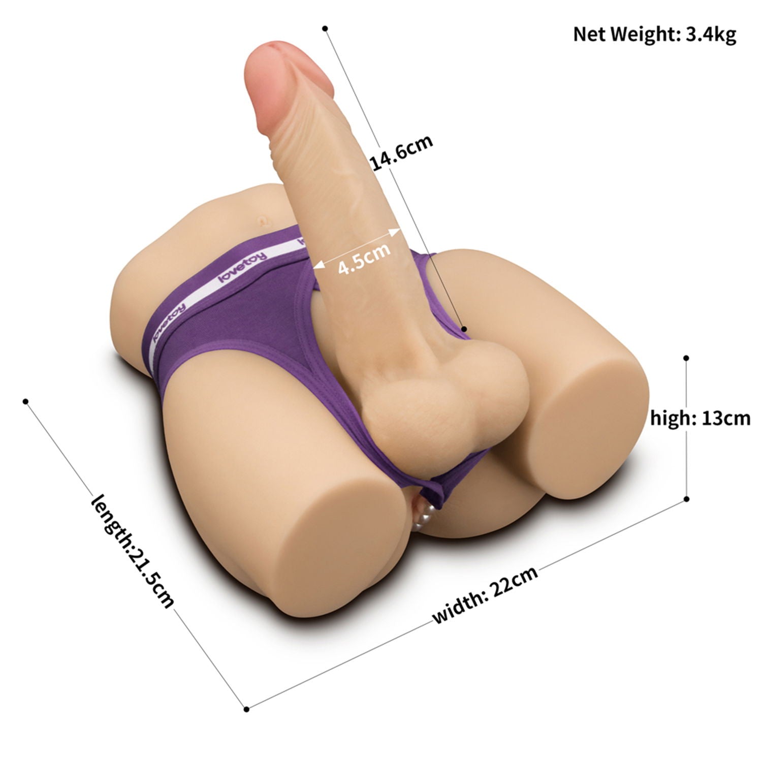 LoveToy - Streetgirl's 14 met buigbare dildo - Nude