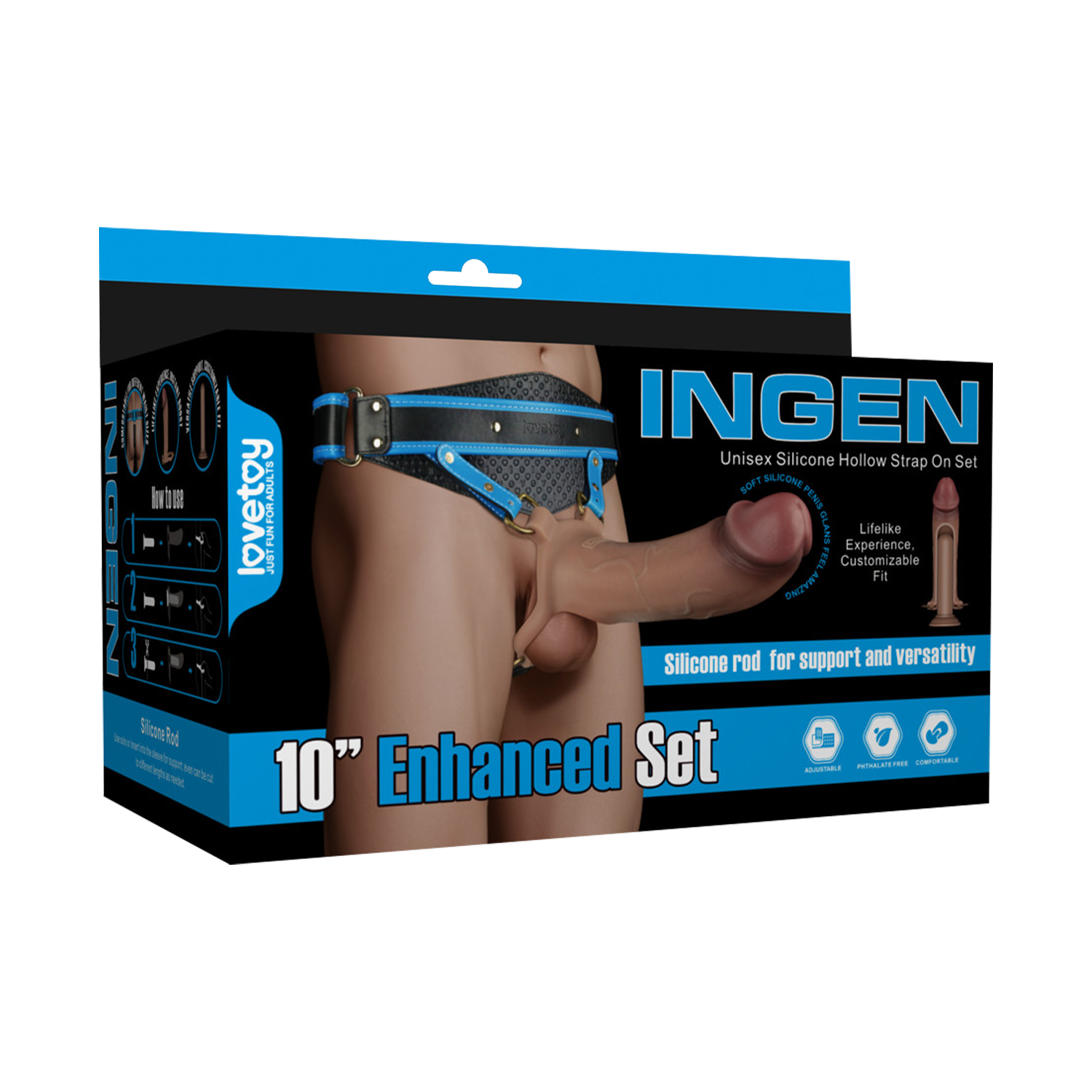 LoveToy - Ingen 25,5cm - Enchanced Set XS/S/M - Nude