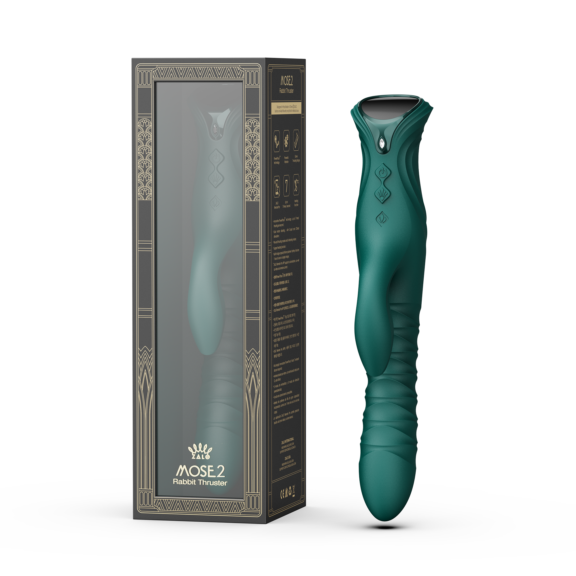 ZALO MOSE 2 – Rabbit Thrusting Vibrator – Groen