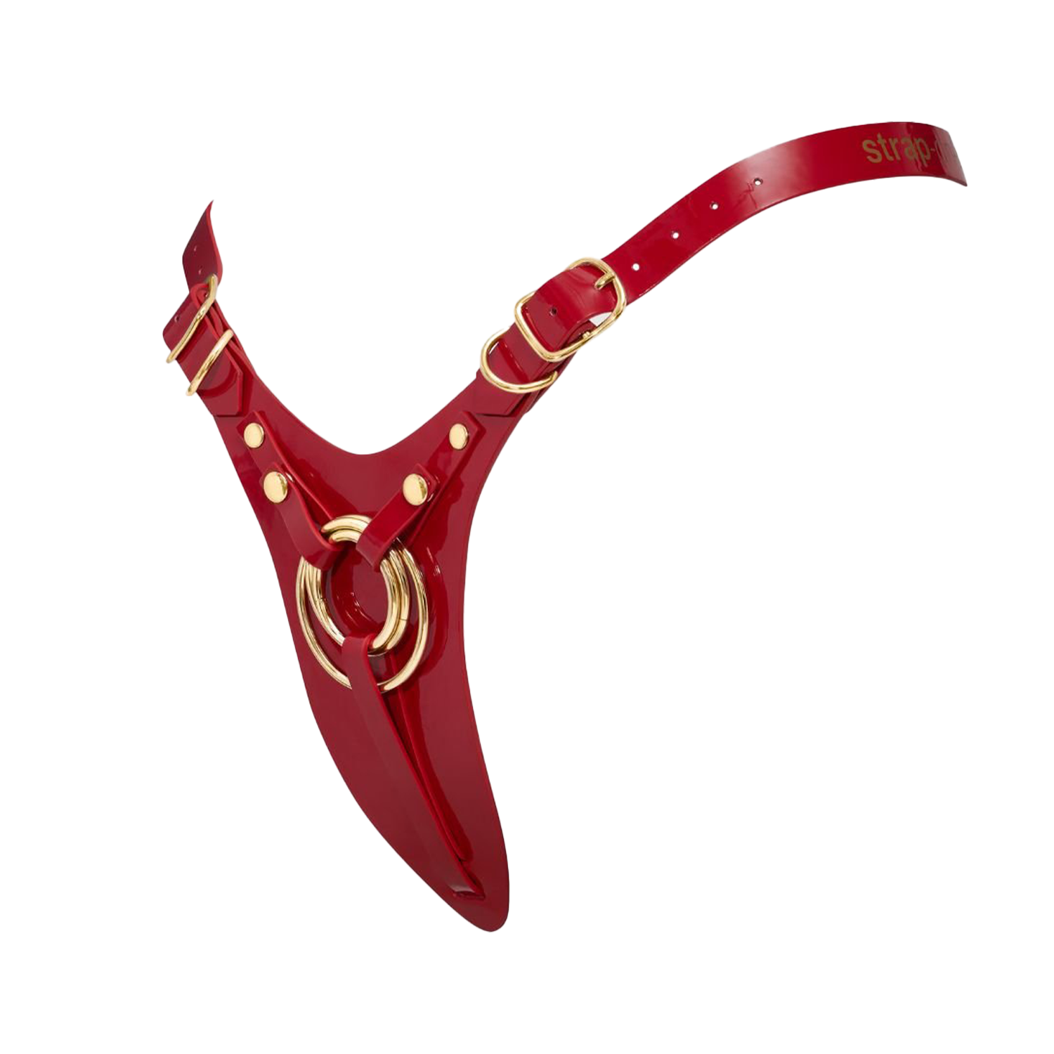 Strap-On-Me - Kunstleren Harnas Fabulous - One Size - Rood Glanzend