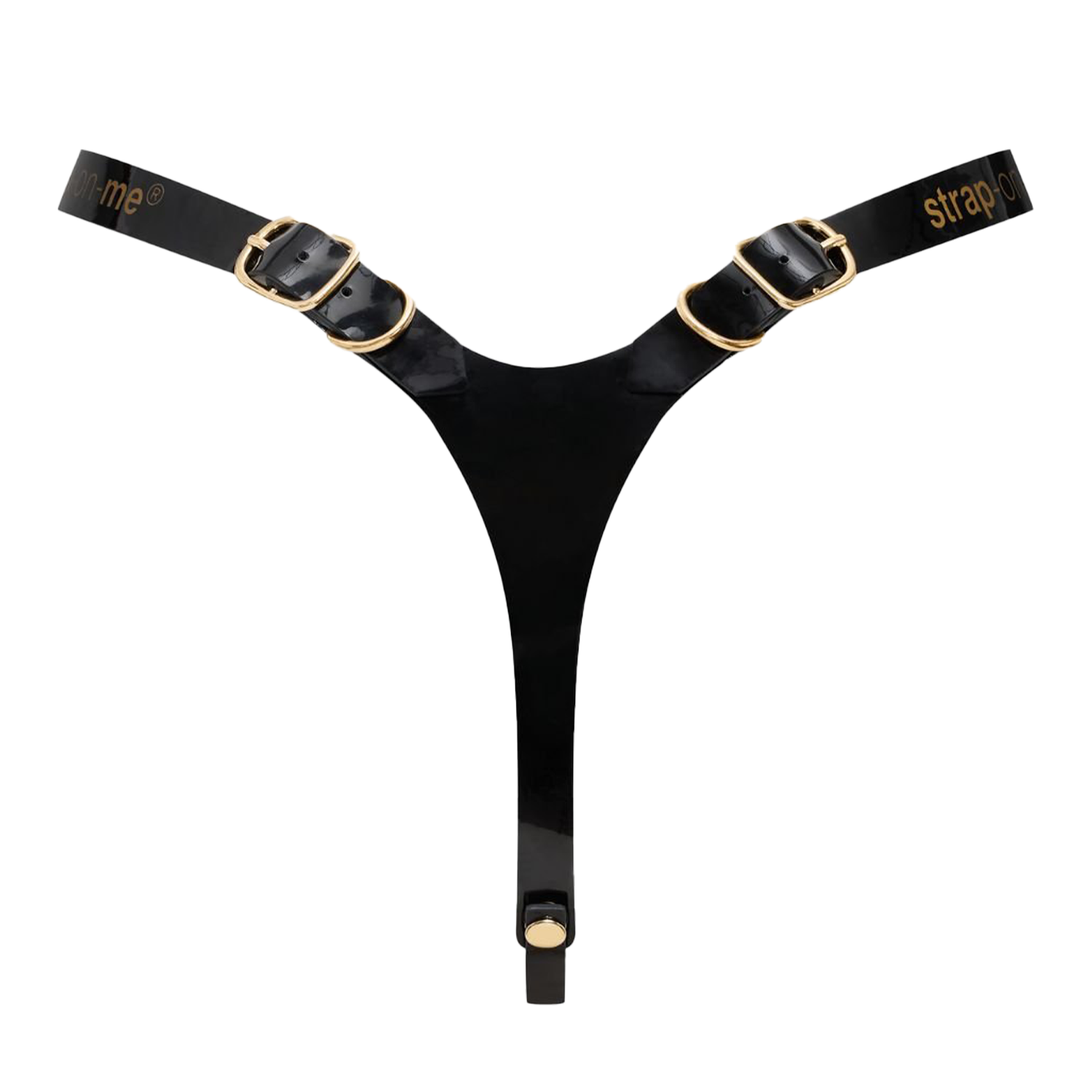 Strap-On-Me - Kunstleren Harnas Fabulous - One Size - Zwart Glanzend