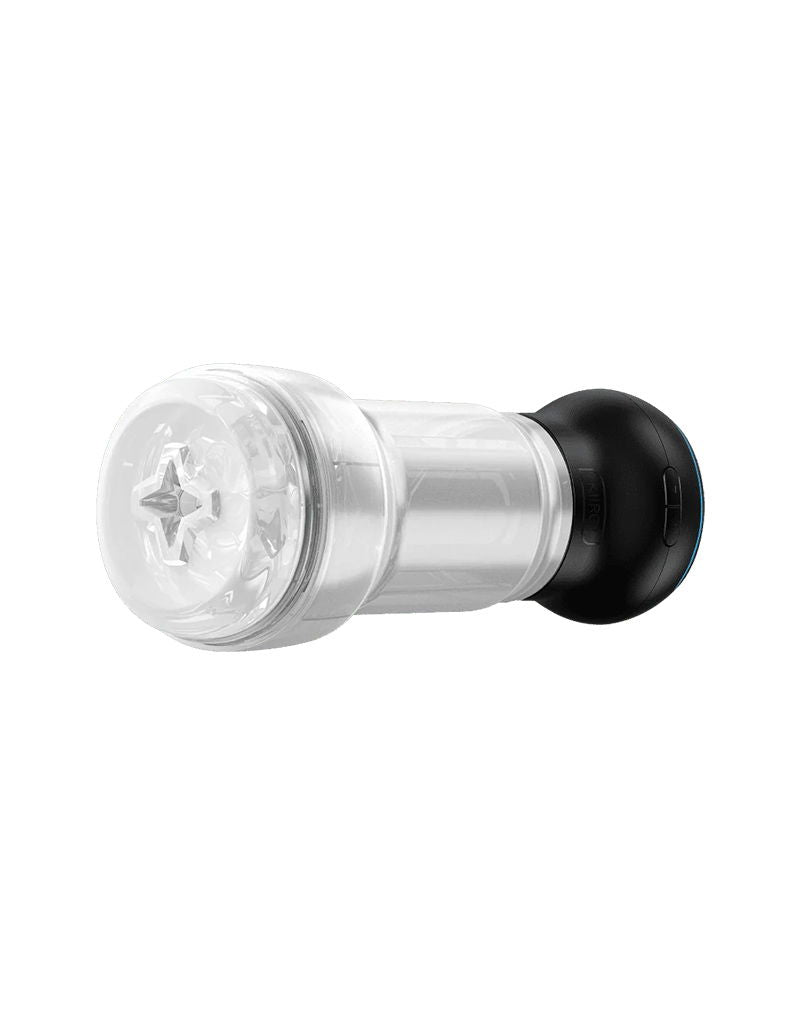 KIIROO - Feel Pocket Stroker Crystal + Powerblow Combo - Zwart/Transparant