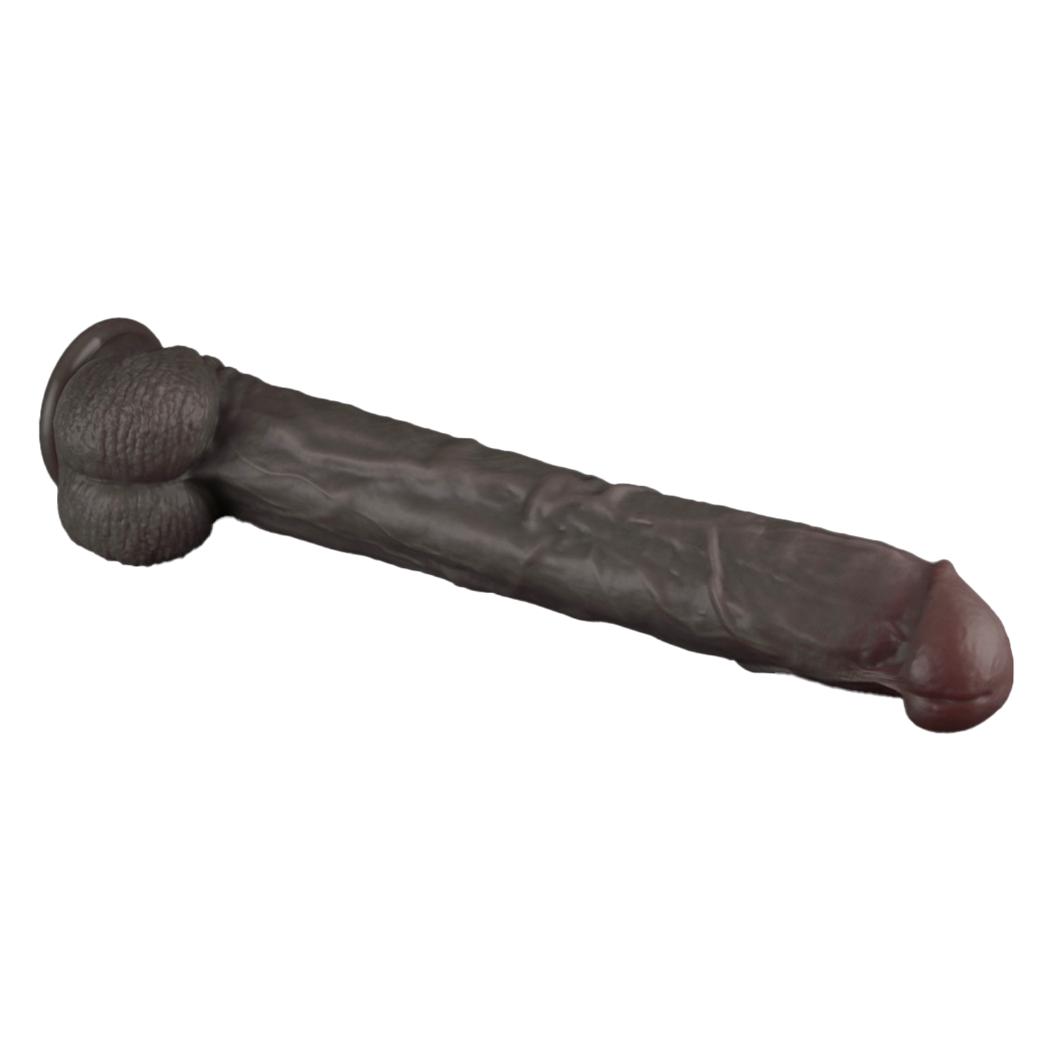 LoveToy - Nature Cock - 14,5" Dual Layered Bendable Cock XXL - Zwart