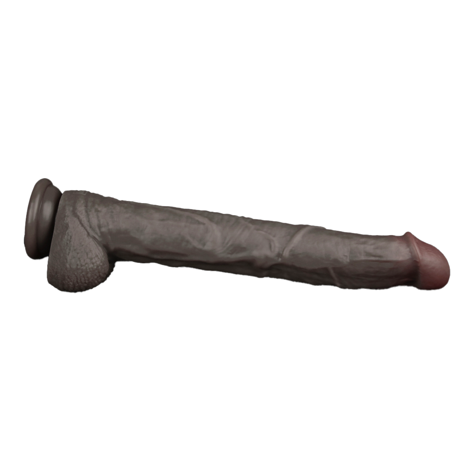 LoveToy - Nature Cock - 14,5" Dual Layered Bendable Cock XXL - Zwart