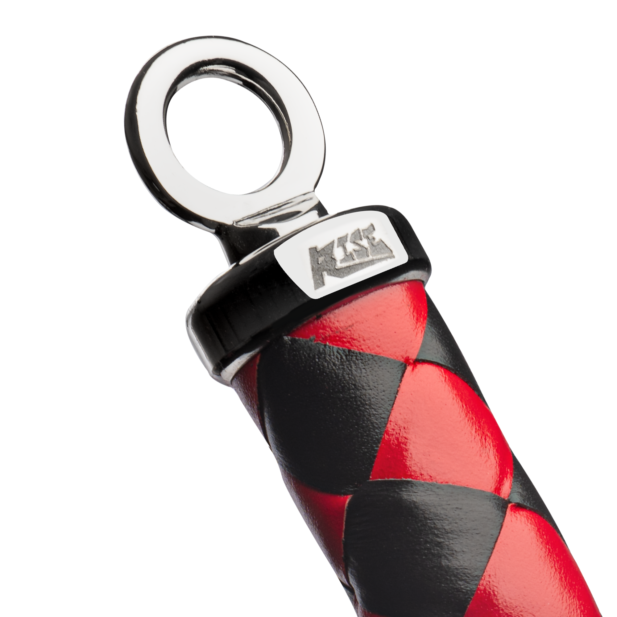 RISE - Lange Flogger (Harde Staarten) - Zwart/Rood