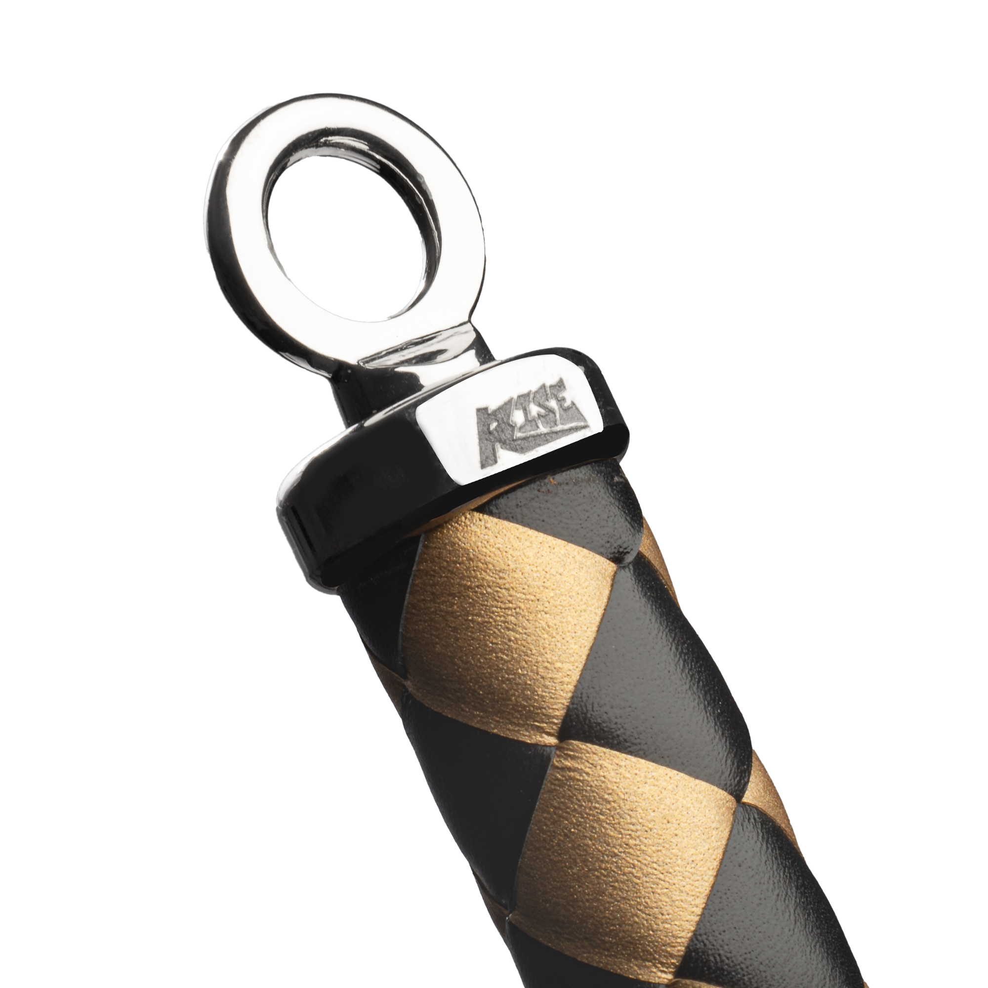 RISE - Thick Cat O. Nine Whip - Zwart/Goud