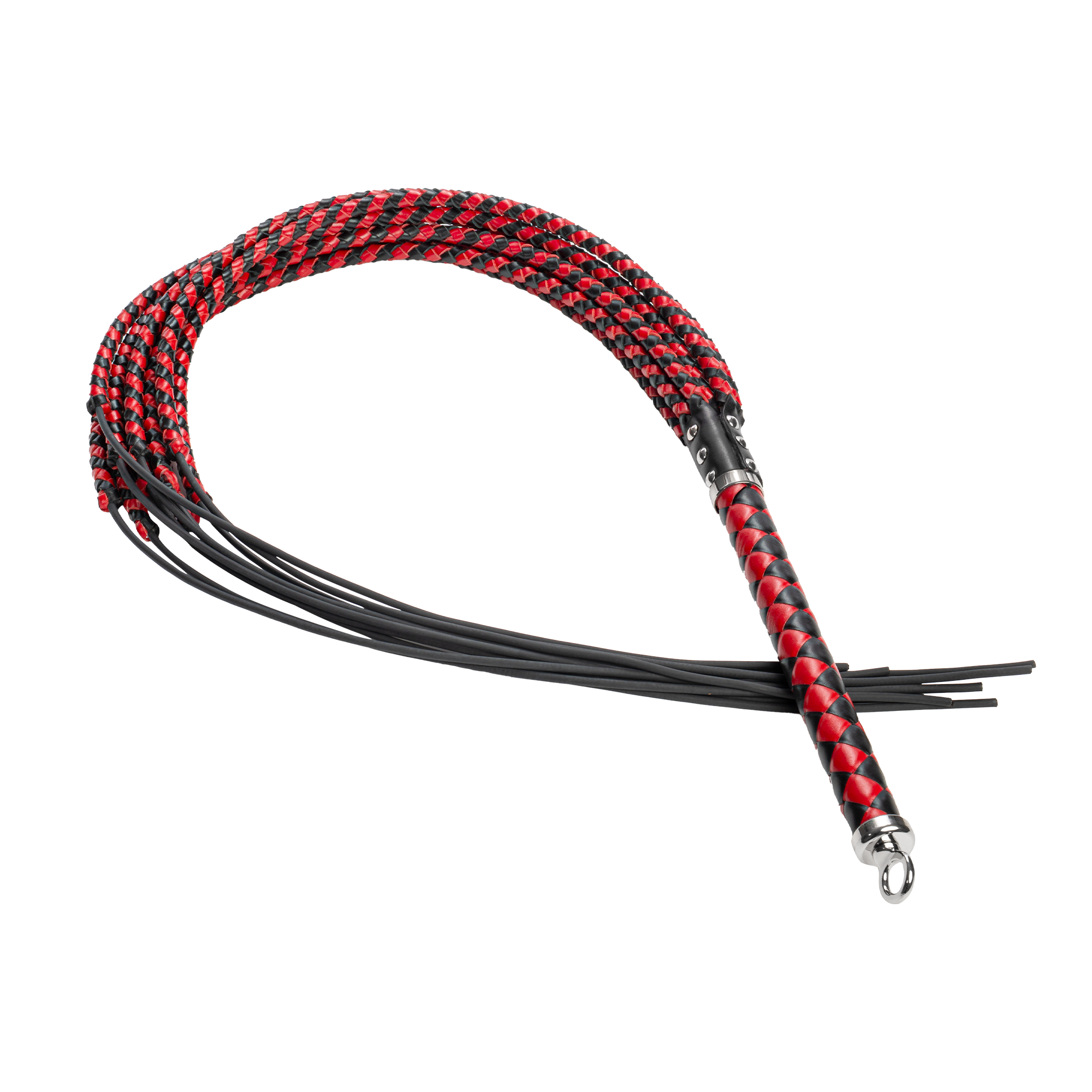 RISE - Heavy Cat O. Nine Whip - Zwart/Rood