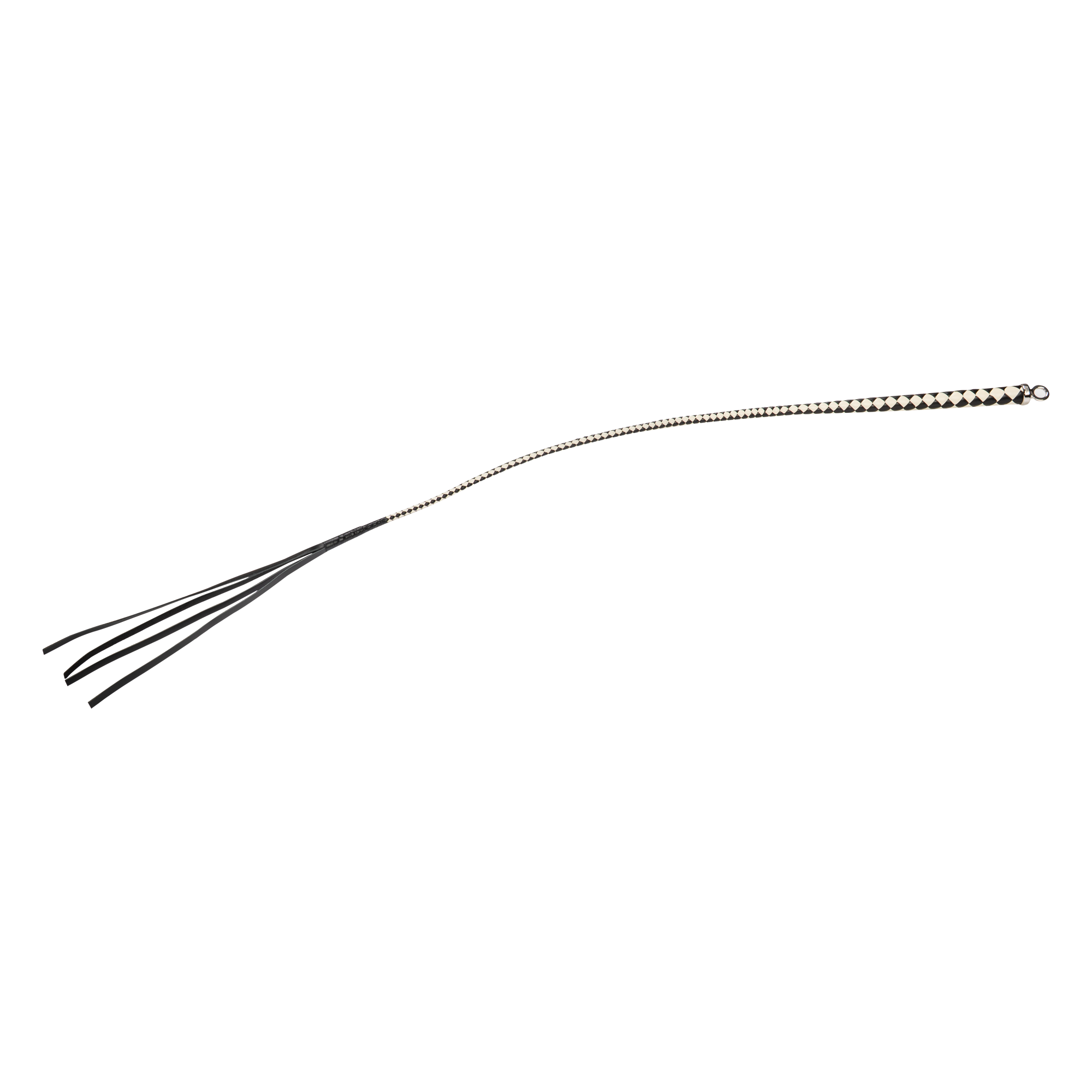 RISE - 120cm Bull Whip - Zwart/Wit