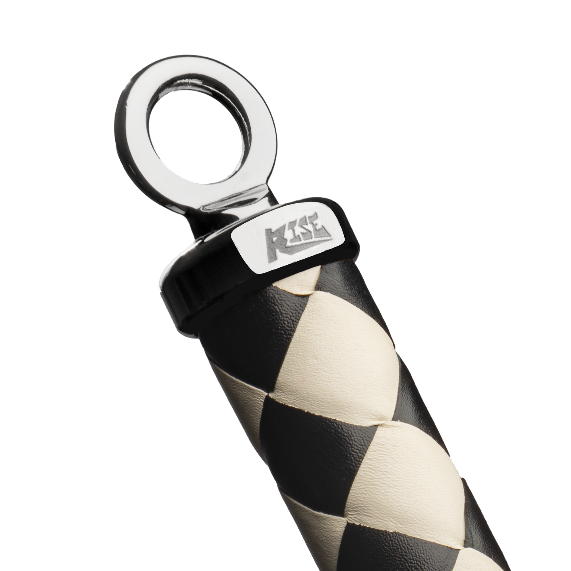 RISE - 120cm Bull Whip - Zwart/Wit