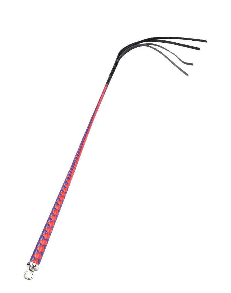RISE - 90cm Bull Whip - Rood/Blauw