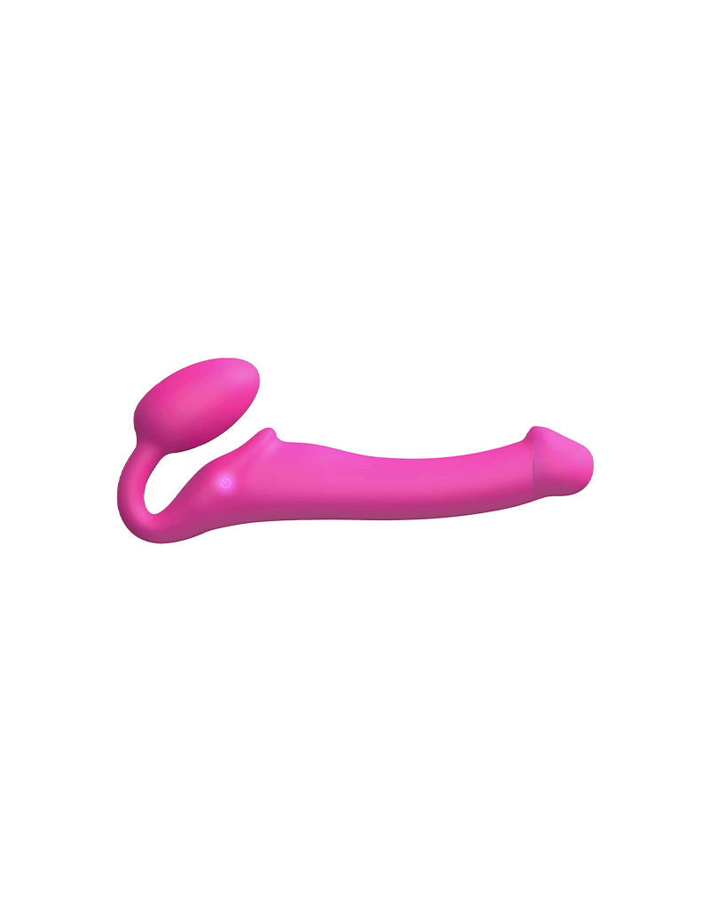 Strap-On-Me - Buigbare Strap-On Vibrator met Afstandsbediening Maat M - Fuchsia