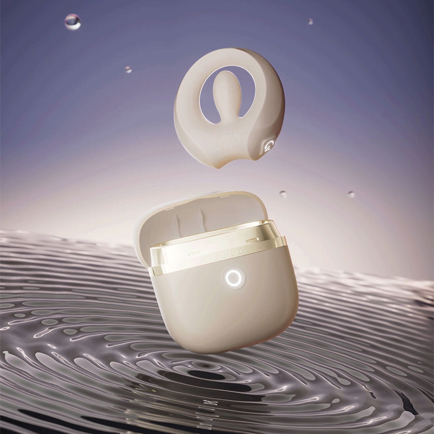 ZALO- Apis - Vibrerende Ring voor Koppels, App Bediend - Ivoor Wit