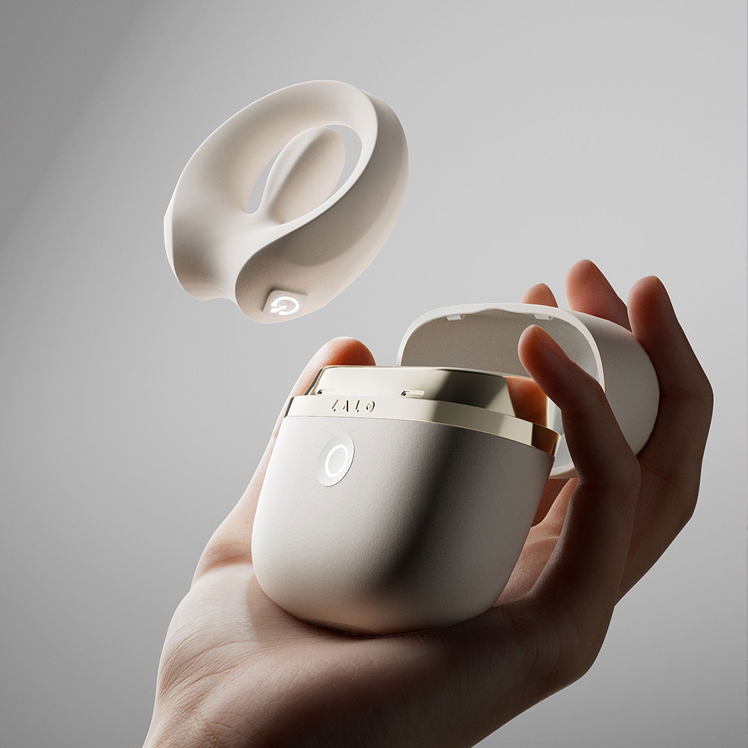 ZALO- Apis - Vibrerende Ring voor Koppels, App Bediend - Ivoor Wit