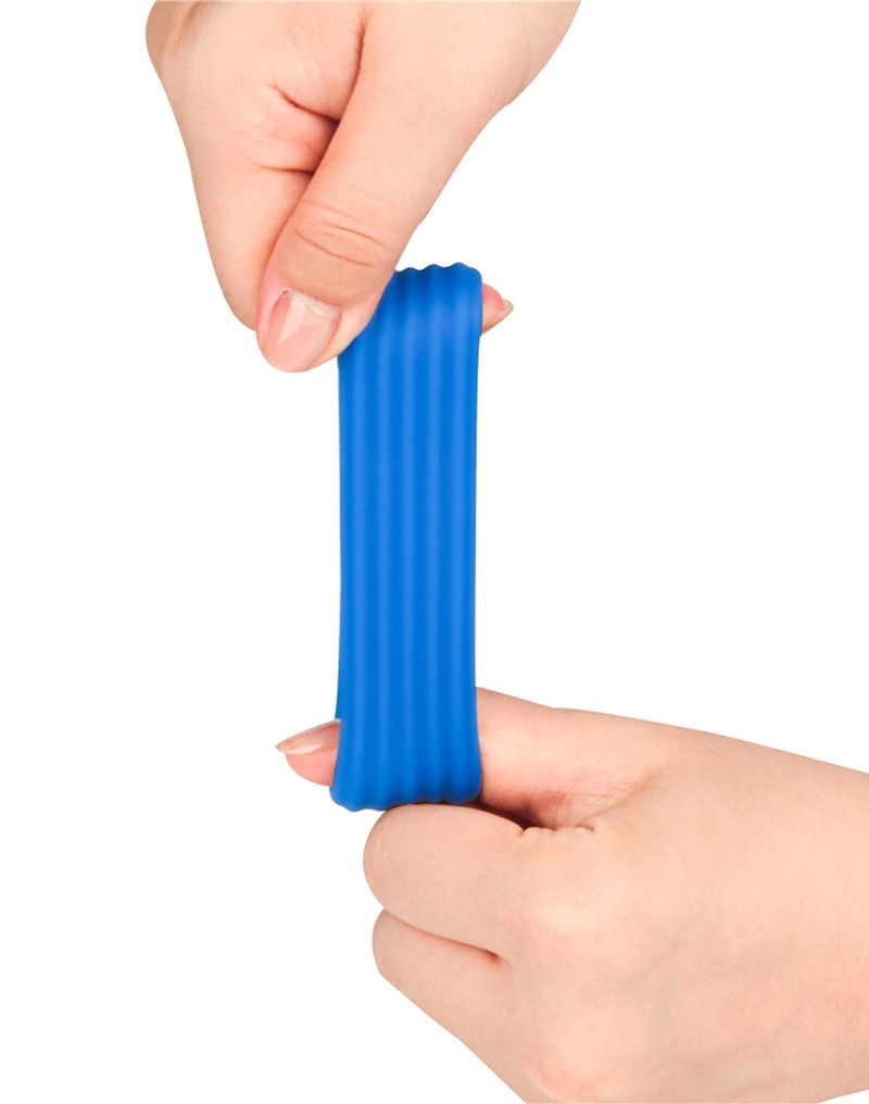 LoveToy - Pinnacle Pro - Deep Rib Grip Ring - Blauw