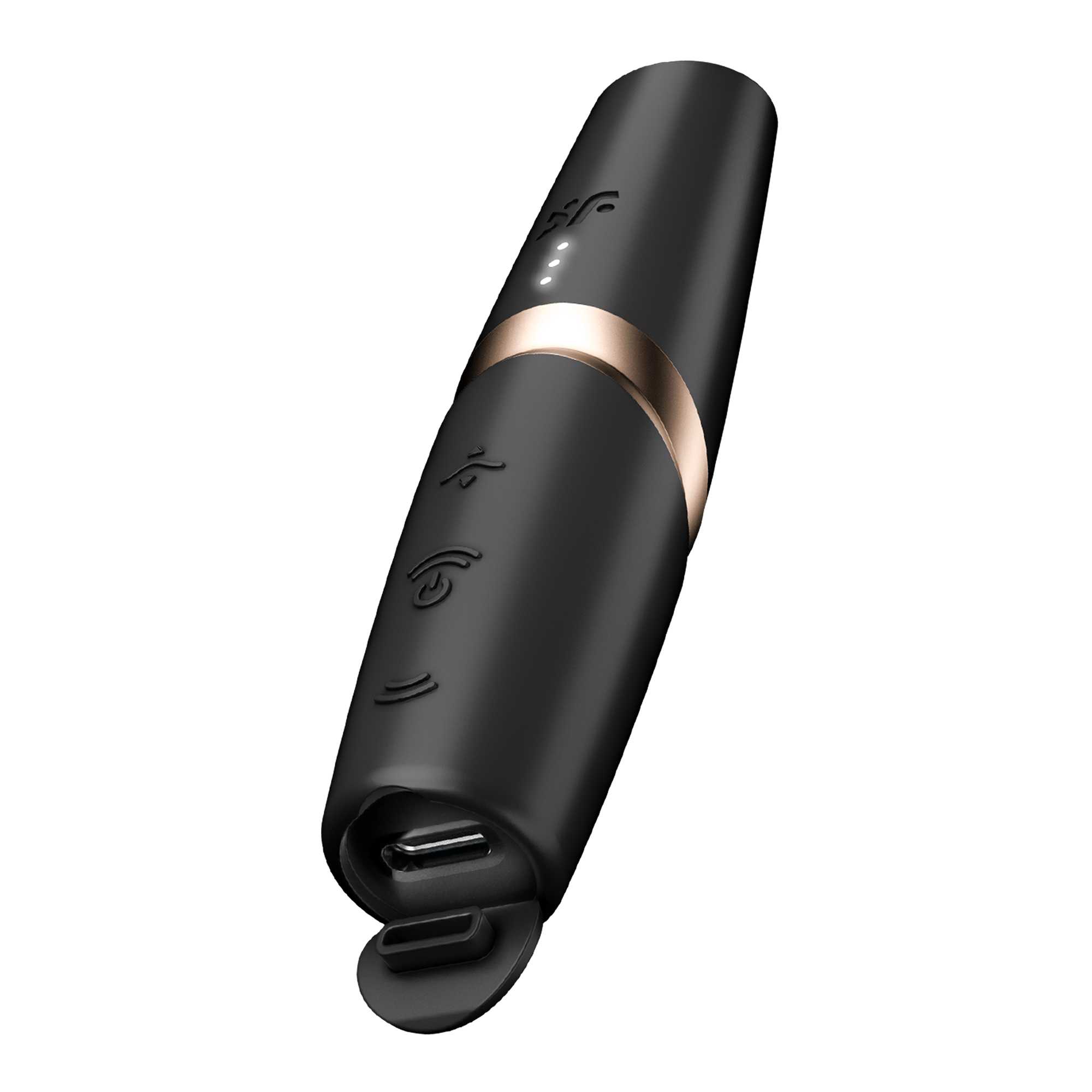 Satisfyer - Perfect Kiss - 3D Luchtpuls Lippenstift Vibrator - Zwart