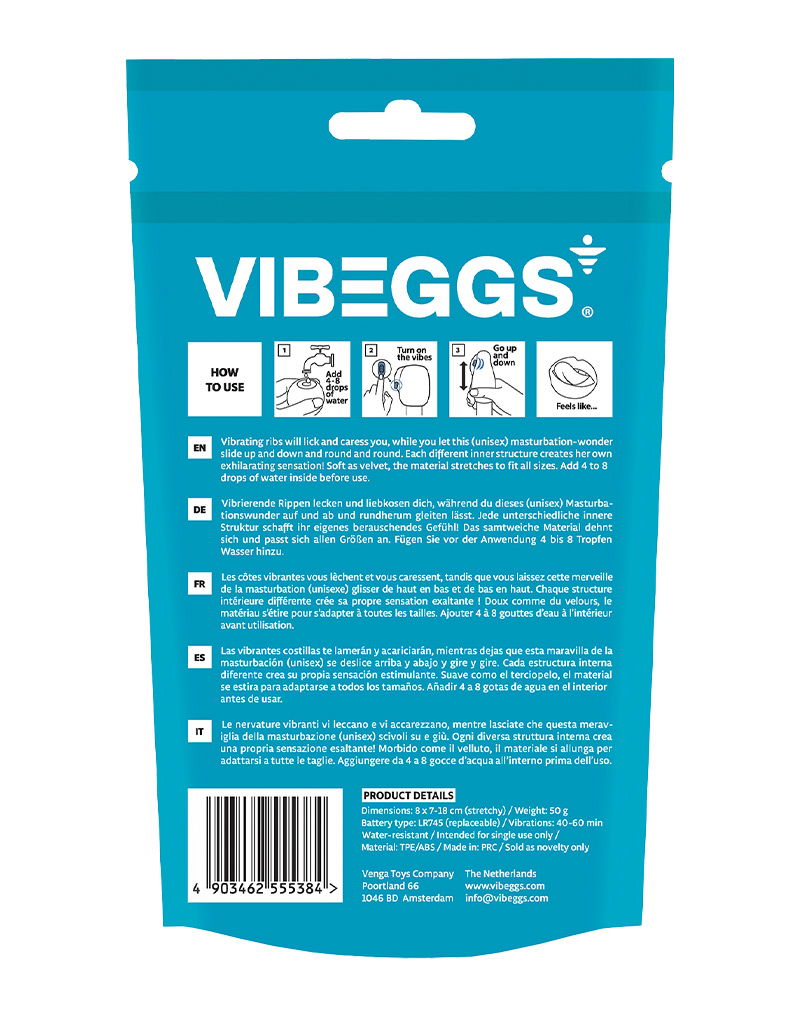 VIBEGGS - Twisty Tongues - Vibrerende Masturbatie Sleeve - Wit