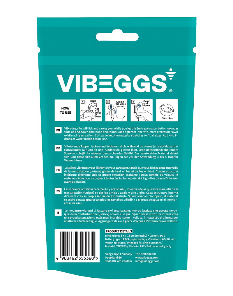 VIBEGGS - Naughty Nubs - Vibrerende Masturbatie Sleeve - Wit