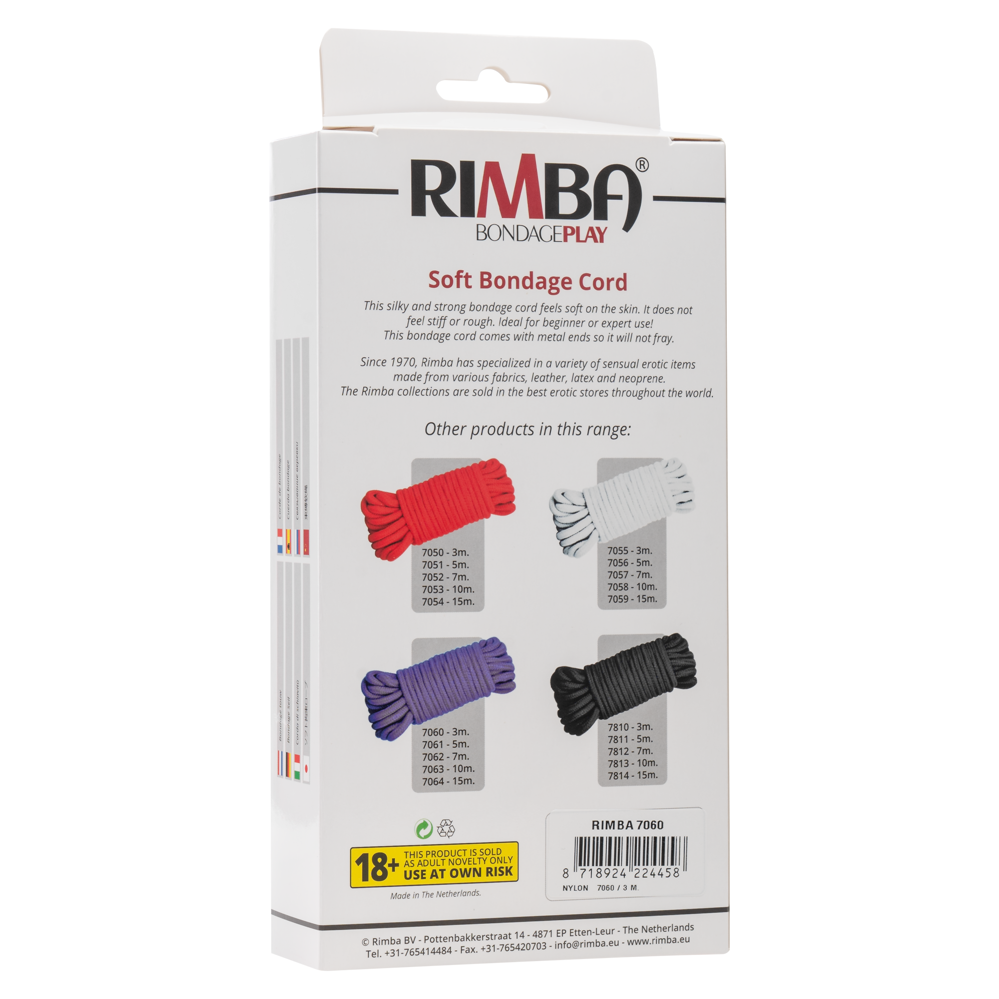 Rimba - Zacht Japans bondage touw, 3 m, 100% Nylon